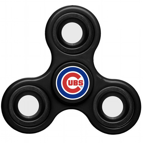 MLB Chicago Cubs 3 Way Fidget Spinner C44 - Black - Click Image to Close